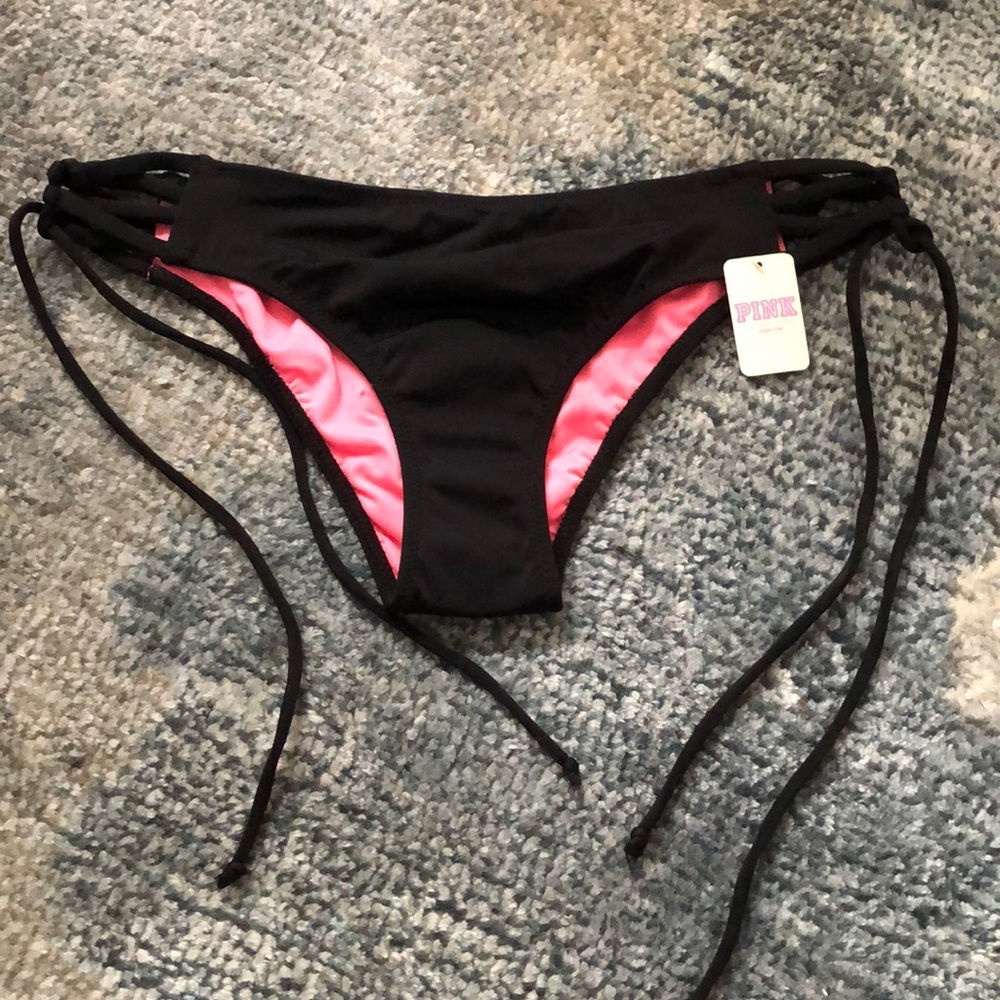 Black VS pink S mini cheekster bikini bottom